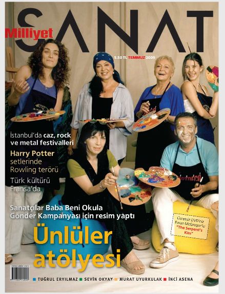 MILLIYET SANAT DERGISI magazine side cover Issue 604  July 2009