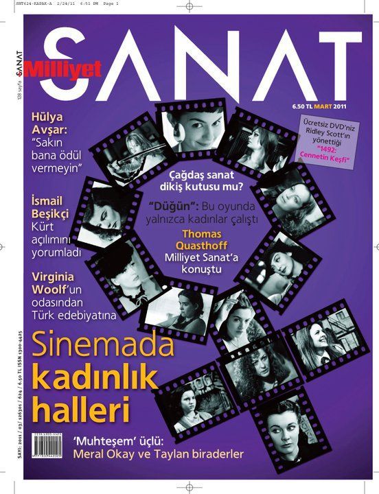 MILLIYET SANAT DERGISI magazine side cover Issue 624  March 2011