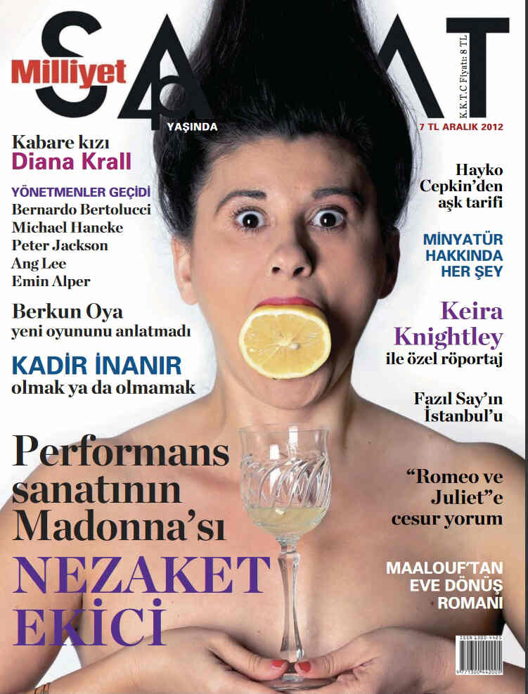 MILLIYET SANAT DERGISI magazine side cover Issue 645  December 2012