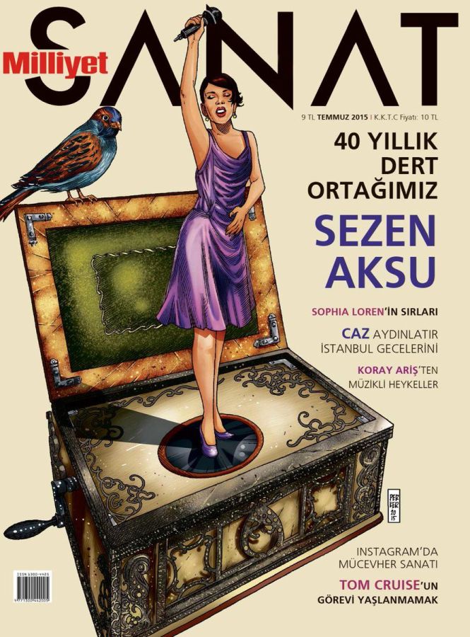 MILLIYET SANAT DERGISI magazine side cover Issue 676  July 2015
