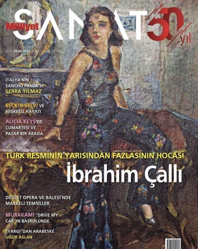 MILLIYET SANAT DERGISI magazine side cover Issue 117  January 2022