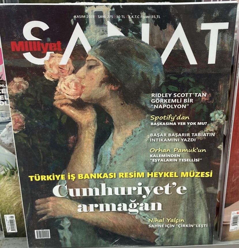 MILLIYET SANAT DERGISI magazine side cover  November 2023