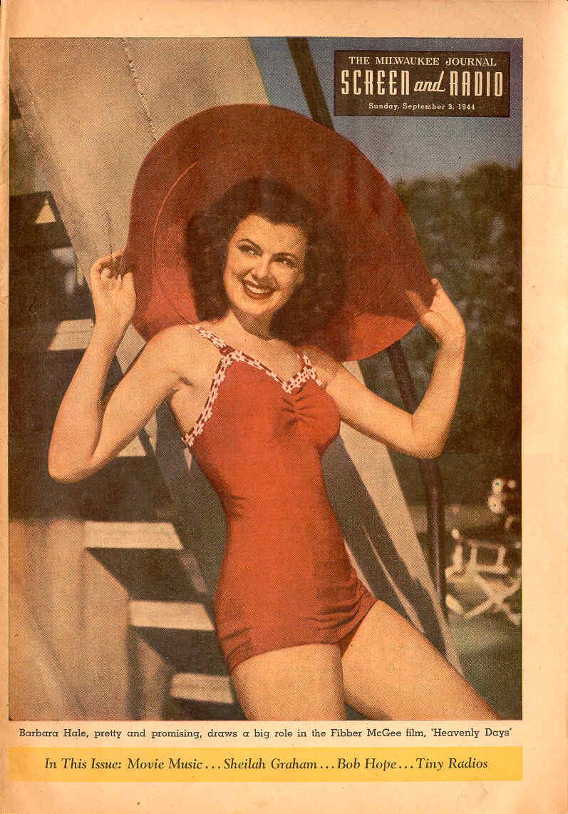 SCREEN AND RADIO WEEKLY magazine side cover 3 September 1944