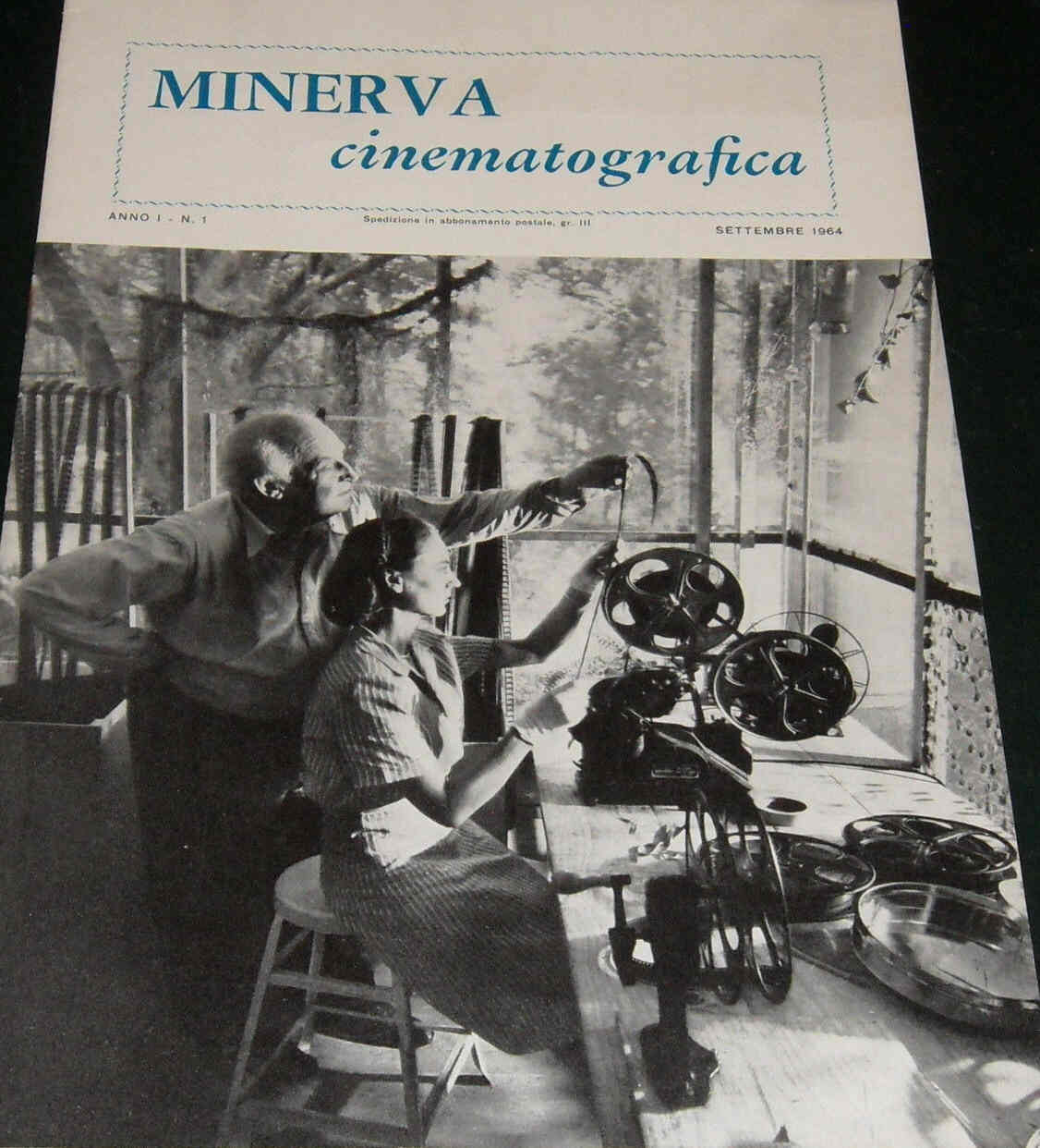 MINERVA CINEMATOGRAFICA magazine side cover Issue 1 September 1964