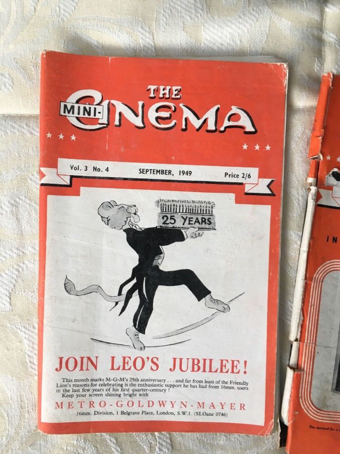 MINI-CINEMA magazine side cover  September 1949
