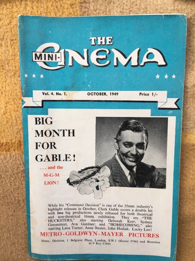 MINI-CINEMA magazine side cover  October 1949