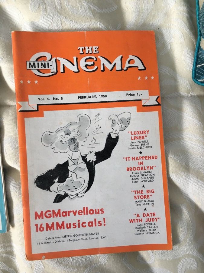 MINI-CINEMA magazine side cover  February 1950