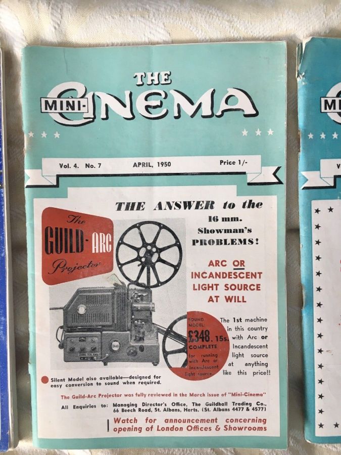 MINI-CINEMA magazine side cover  April 1950