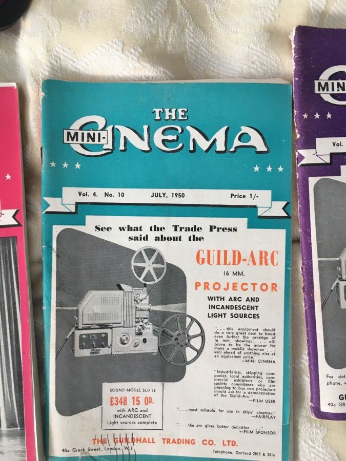 MINI-CINEMA magazine side cover  July 1950