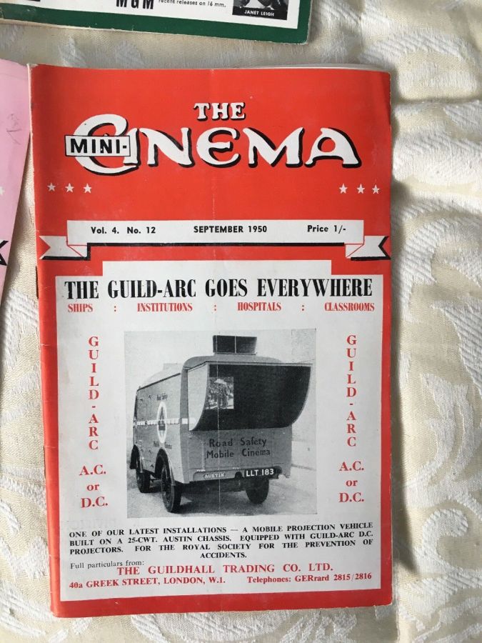 MINI-CINEMA magazine side cover  September 1950
