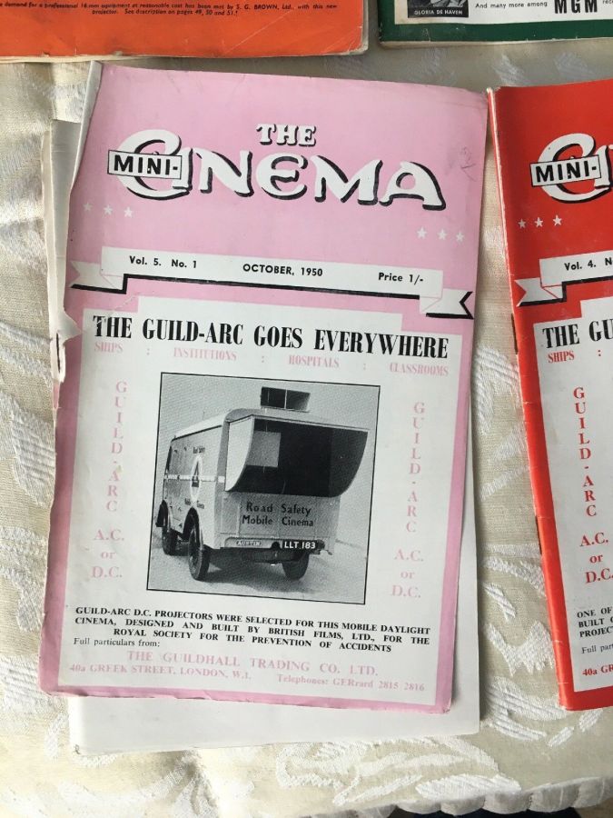 MINI-CINEMA magazine side cover  October 1950