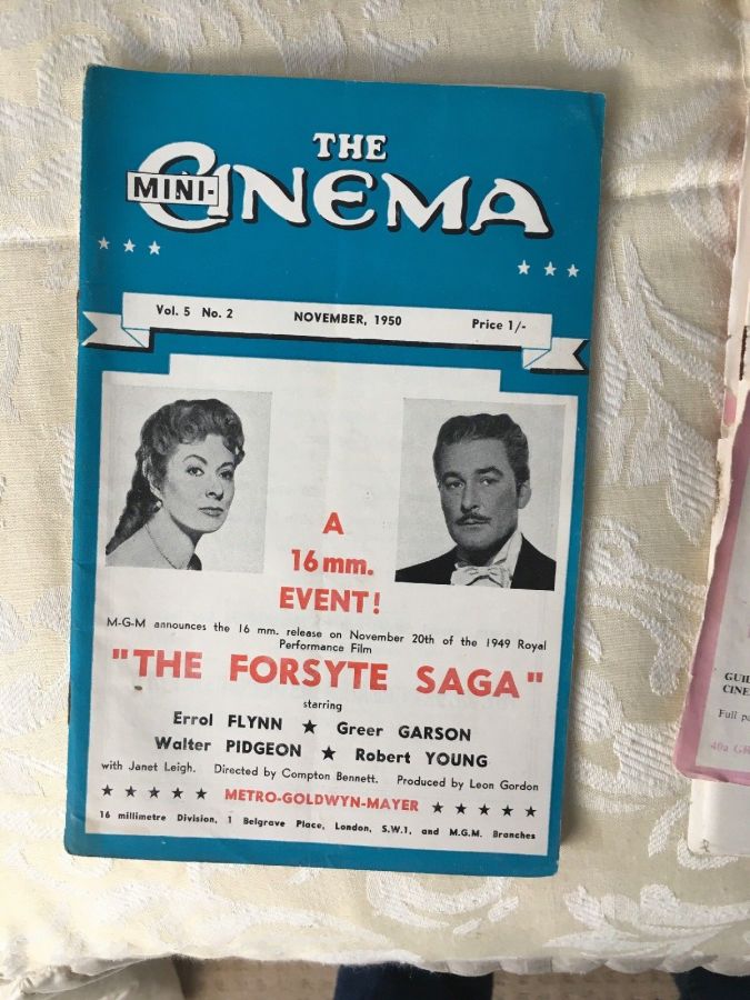 MINI-CINEMA magazine side cover  November 1950