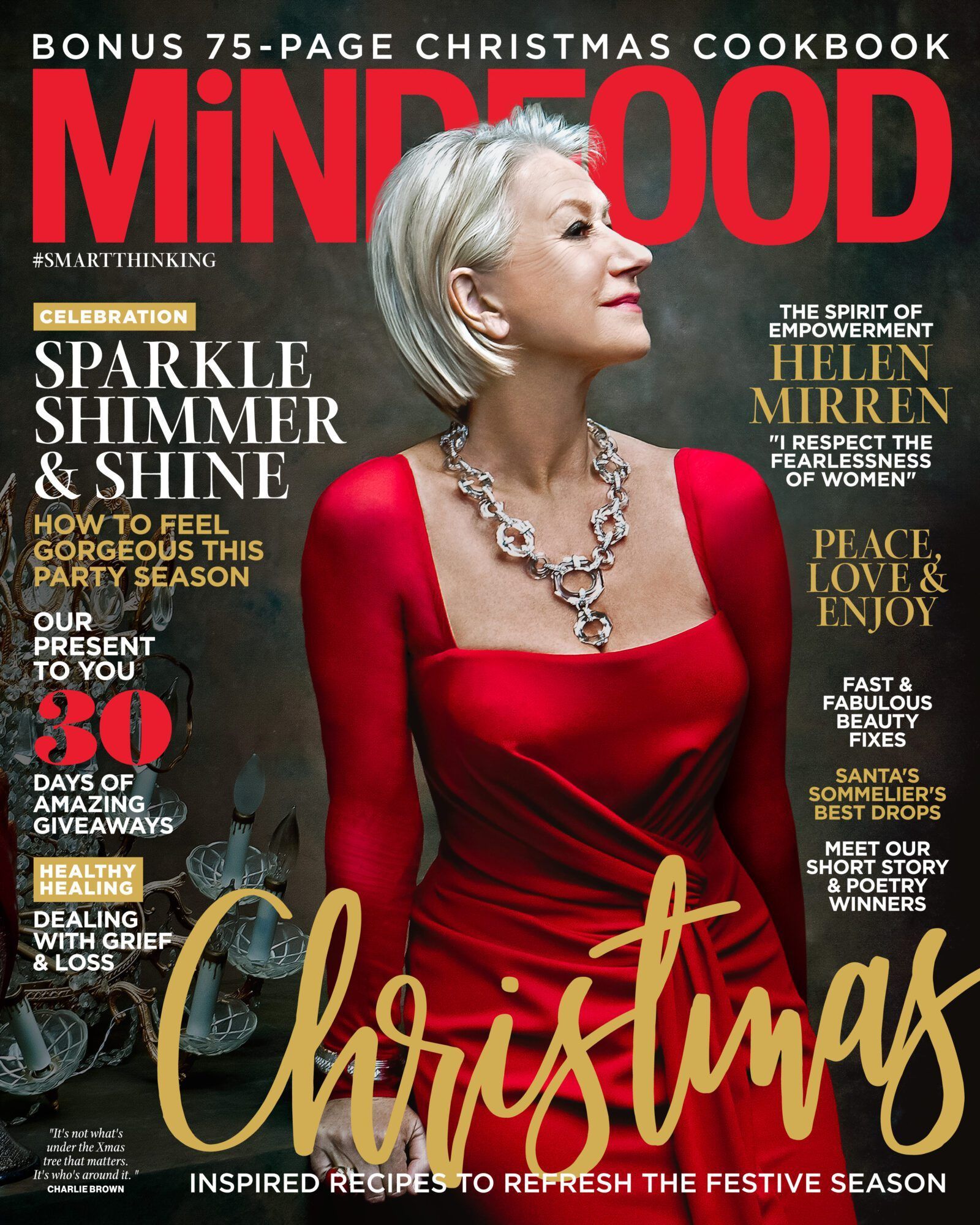 MINDFOOD magazine side cover  December 2022