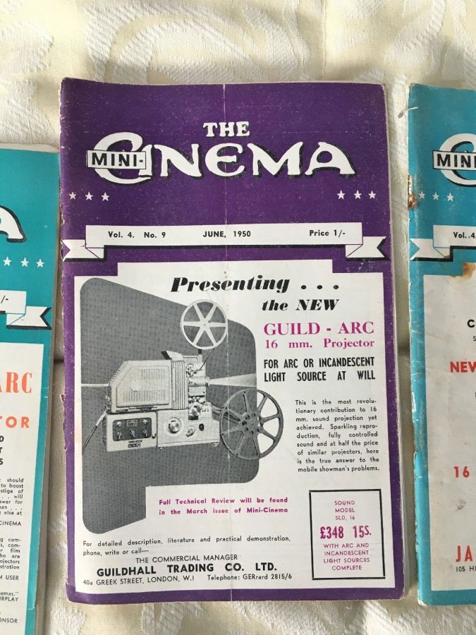 MINI-CINEMA magazine side cover  Vol 4 #9 June 1950