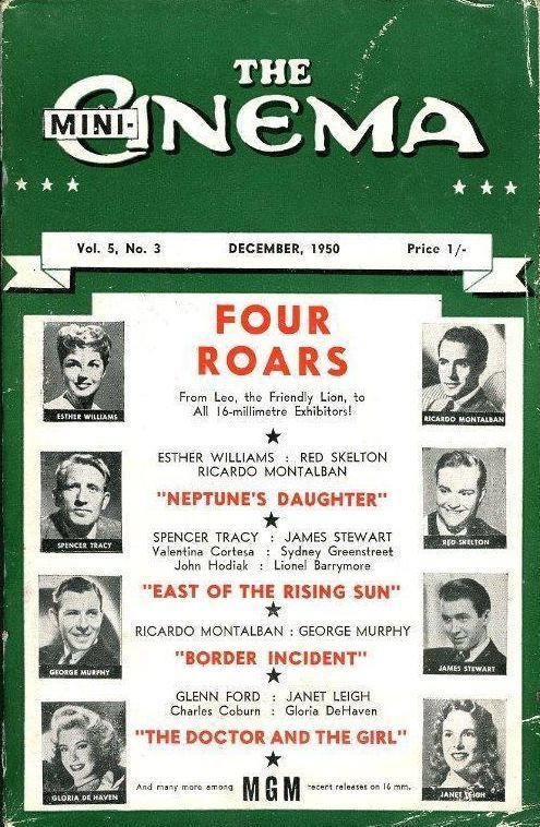 MINI-CINEMA magazine side cover  Vol 5 No 3 December 1950