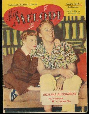 MIN MELODI magazine side cover Issue 10  1954