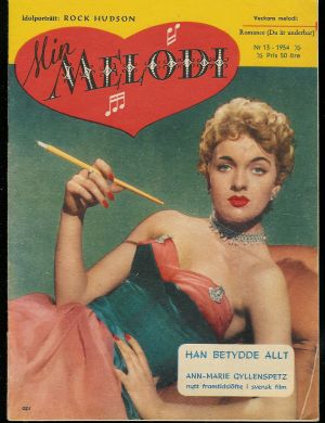 MIN MELODI magazine side cover Issue 13  1954
