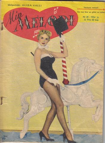 MIN MELODI magazine side cover Issue 20  1954
