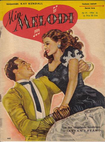 MIN MELODI magazine side cover Issue 21  1954