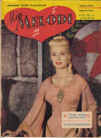MIN MELODI magazine side cover Issue 22  1954