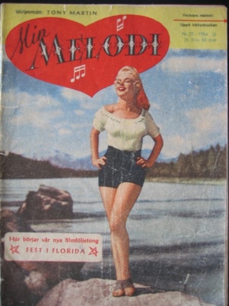 MIN MELODI magazine side cover Issue 23  1954