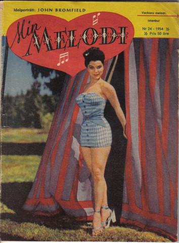 MIN MELODI magazine side cover Issue 24  1954