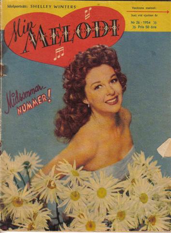MIN MELODI magazine side cover Issue 26  1954