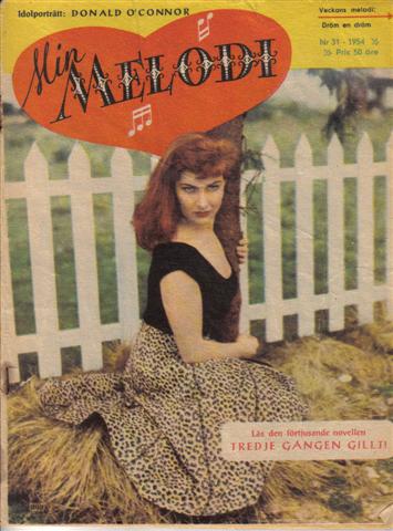 MIN MELODI magazine side cover Issue 31  1954