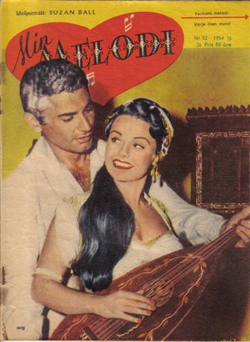 MIN MELODI magazine side cover Issue 32  1954