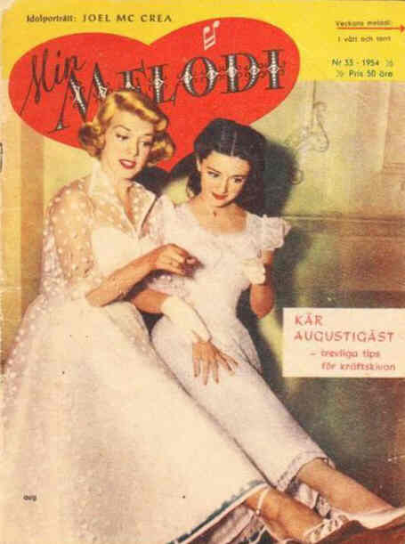 MIN MELODI magazine side cover Issue 33  1954