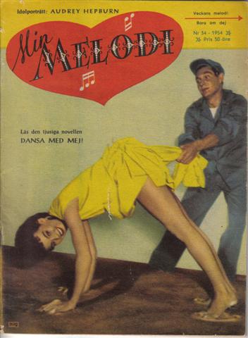 MIN MELODI magazine side cover Issue 34  1954