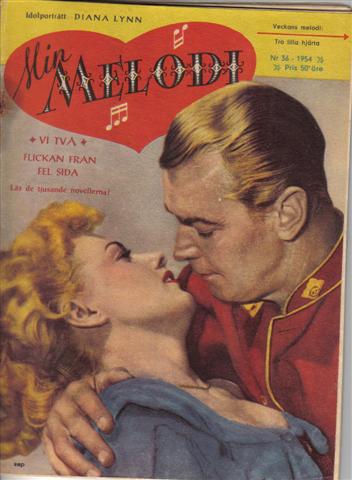MIN MELODI magazine side cover Issue 36  1954