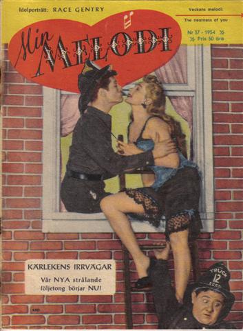 MIN MELODI magazine side cover Issue 37  1954