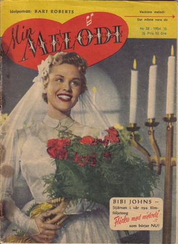 MIN MELODI magazine side cover Issue 38  1954