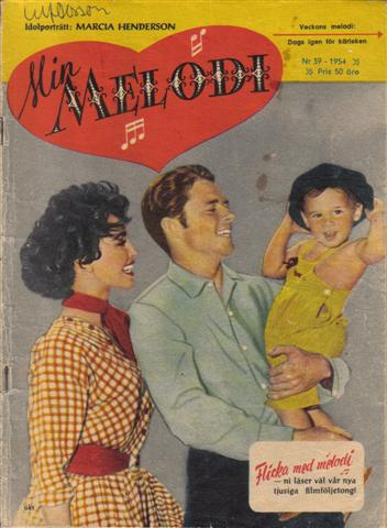 MIN MELODI magazine side cover Issue 39  1954