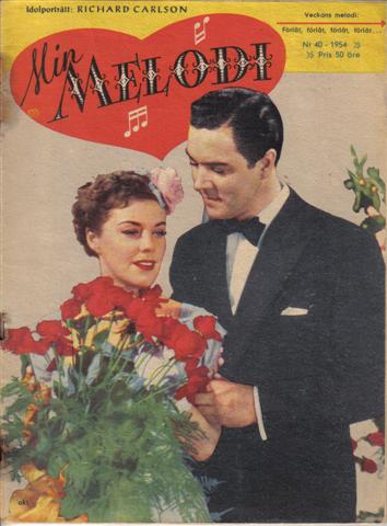 MIN MELODI magazine side cover Issue 40  1954