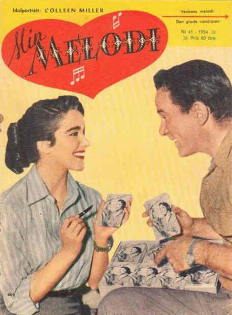 MIN MELODI magazine side cover Issue 41  1954