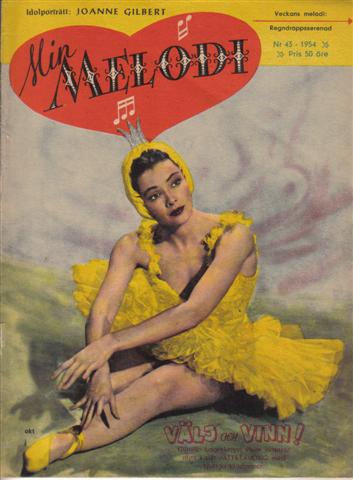MIN MELODI magazine side cover Issue 43  1954