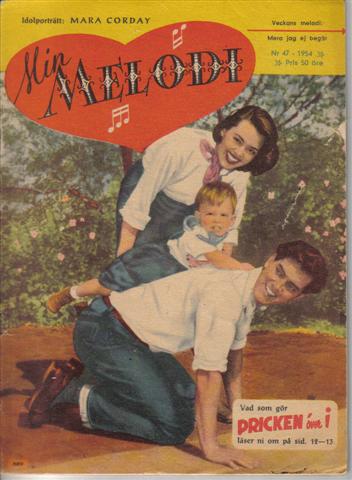 MIN MELODI magazine side cover Issue 47  1954