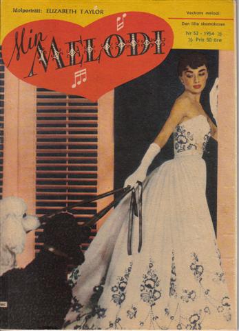 MIN MELODI magazine side cover Issue 52  1954