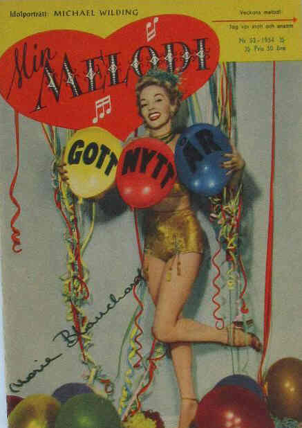 MIN MELODI magazine side cover Issue 53  1954