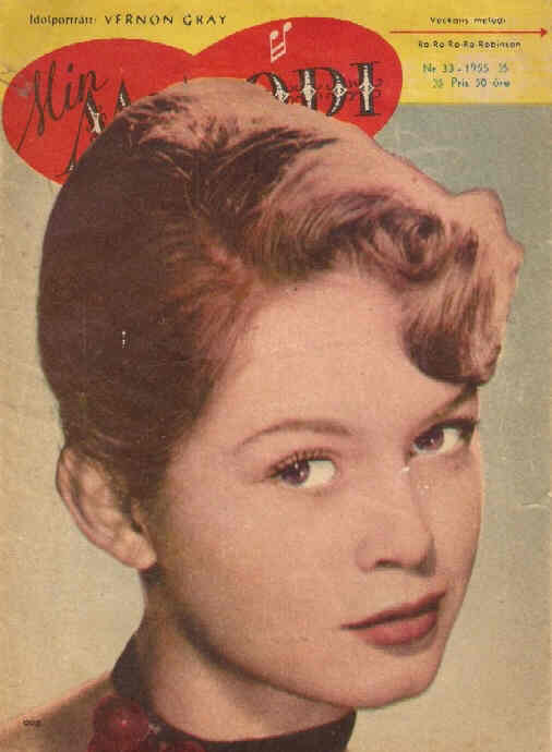 MIN MELODI magazine side cover Issue 33 13 August 1955