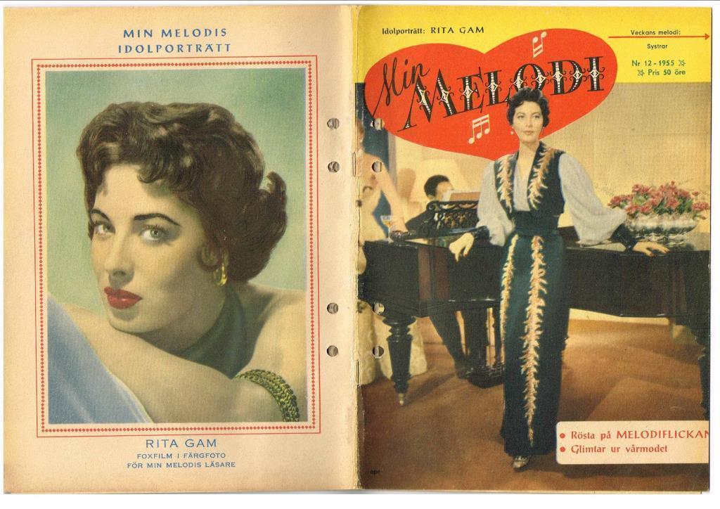 MIN MELODI magazine side cover Issue 12  1955