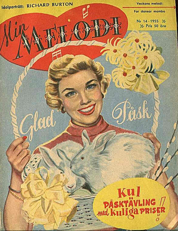 MIN MELODI magazine side cover Issue 14  1955