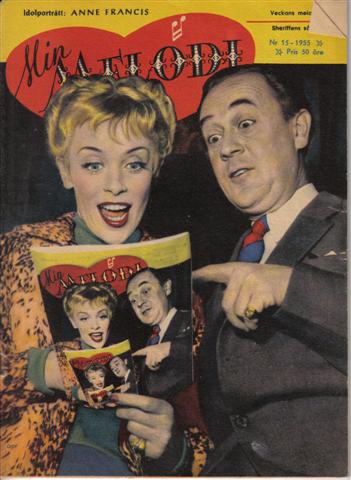 MIN MELODI magazine side cover Issue 15  1955