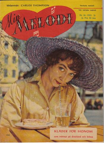MIN MELODI magazine side cover Issue 18  1955
