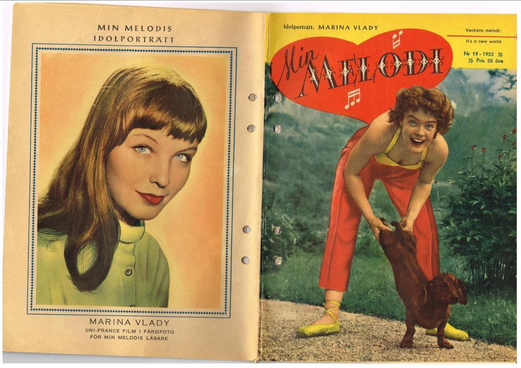 MIN MELODI magazine side cover Issue 19  1955