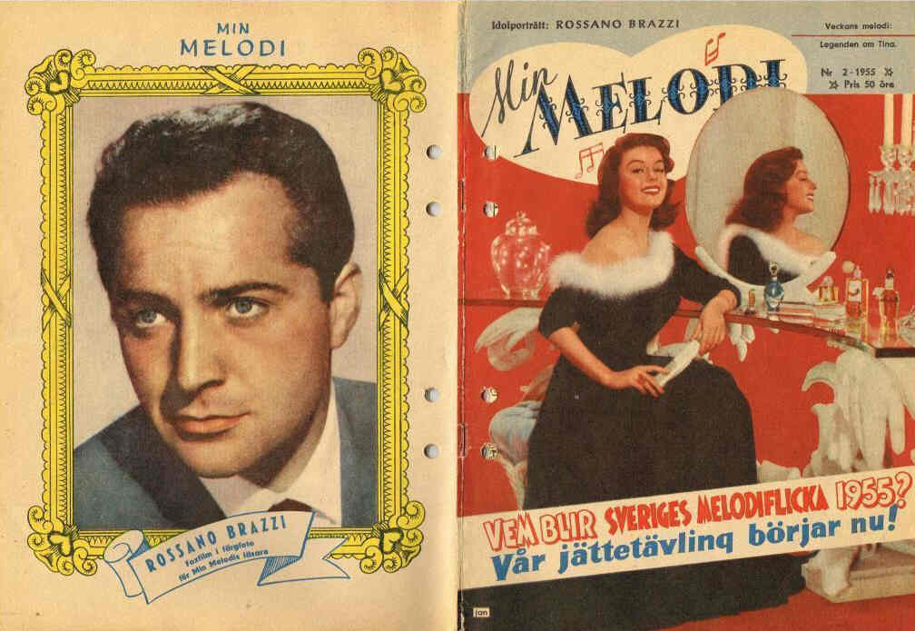MIN MELODI magazine side cover Issue 2  1955