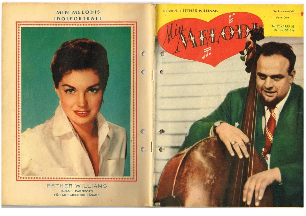 MIN MELODI magazine side cover Issue 20  1955