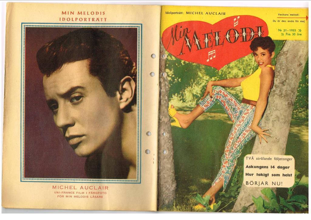 MIN MELODI magazine side cover Issue 21  1955